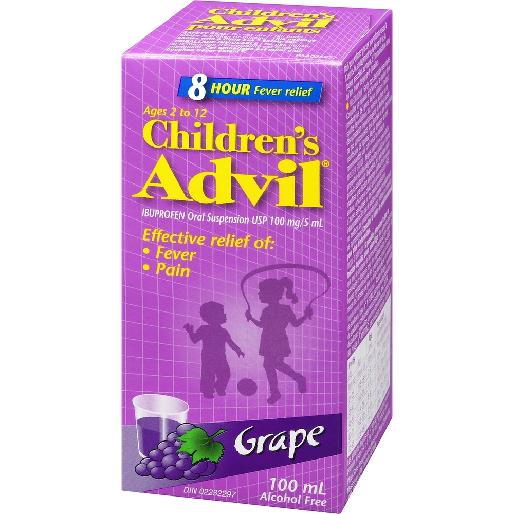 Advil pour Enfants Suspension, Raisin, 100 ml