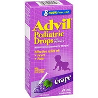 Advil Pediatric Drops for Infants for Fever and Pain Relief, Grape, 24 mL