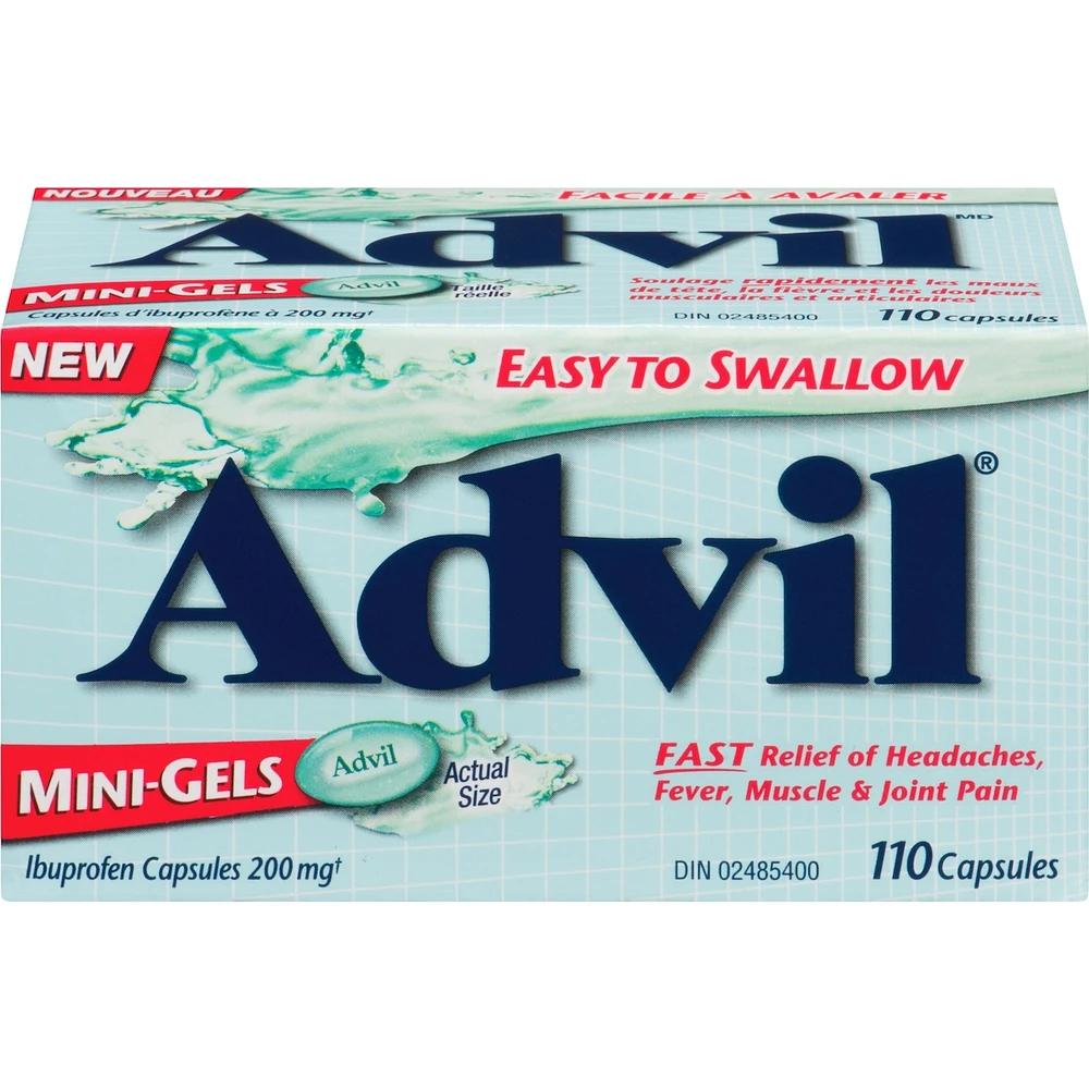 Advil Capsules d'Ibuprofène à 200 mg Mini-Gels Capsules