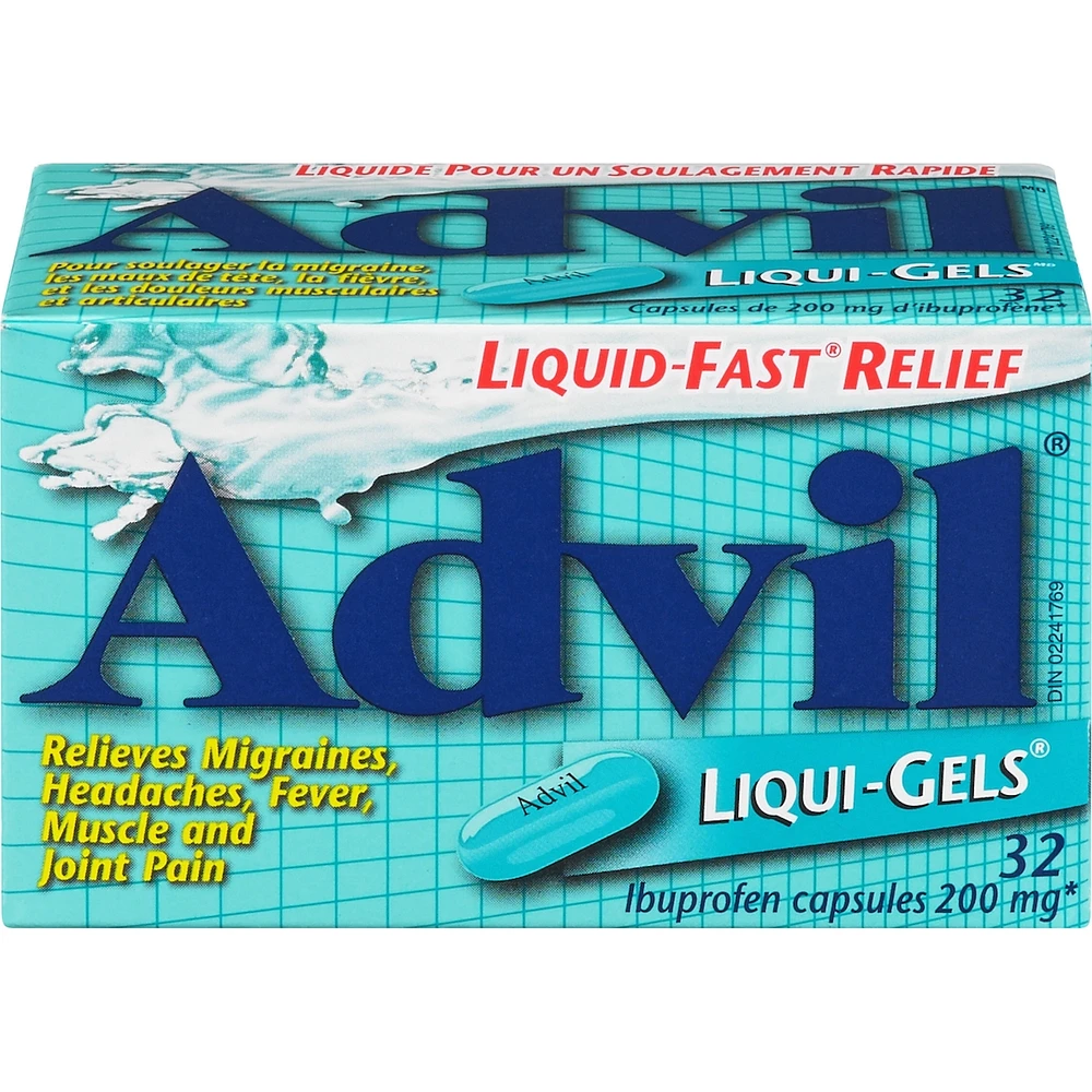 Advil Capsules de 200 mg d'Ibuprofène Liqui-Gels