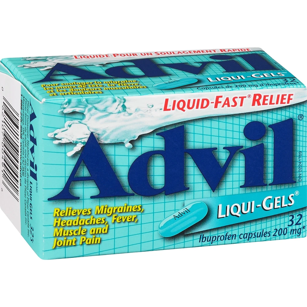 Advil Capsules de 200 mg d'Ibuprofène Liqui-Gels