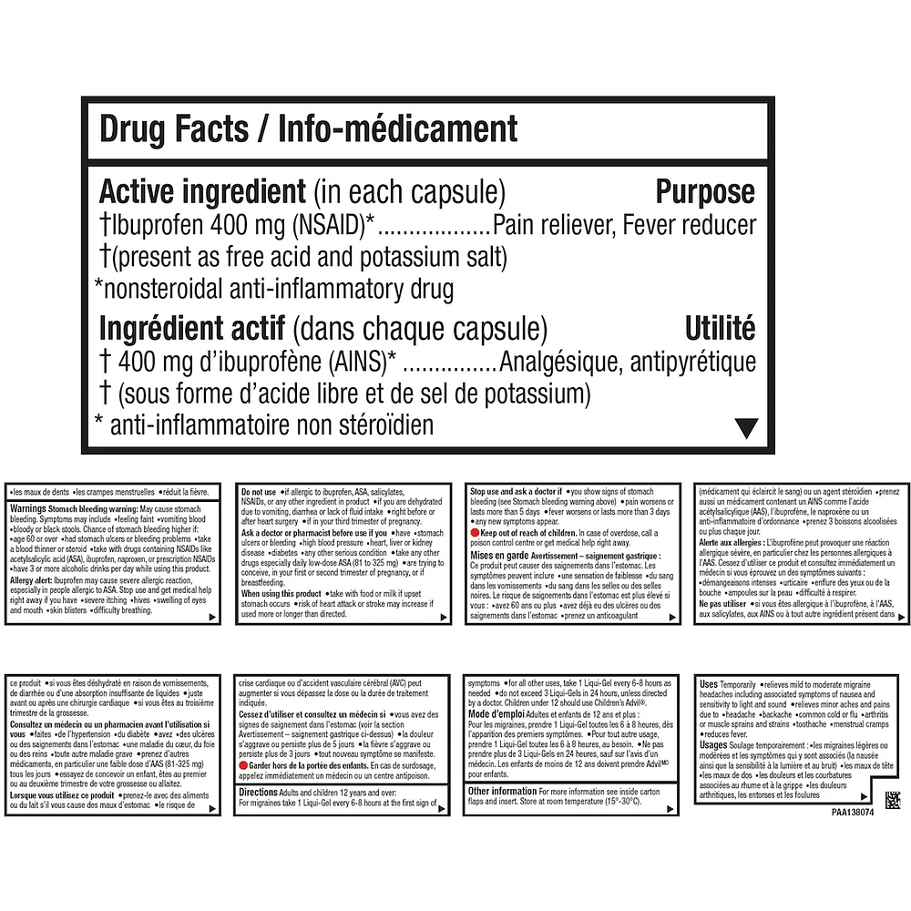 Extra Strength Liqui-Gels ( Count) 400 Mg Ibuprofen