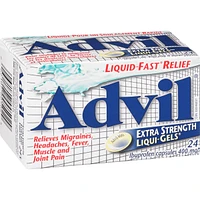 Advil Extra Strength Liqui-Gels for Headaches, Migraines, and Pain Relief, 400 mg Ibuprofen
