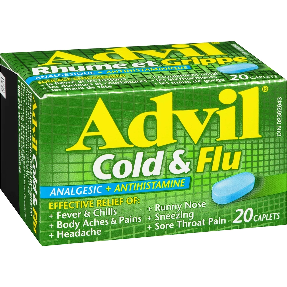 Advil Cold & Flu Analgesic + Antihistamine Caplets