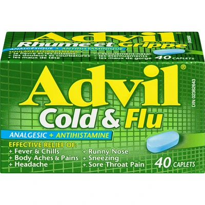 Advil Cold & Flu Analgesic + Antihistamine 40 Caplets