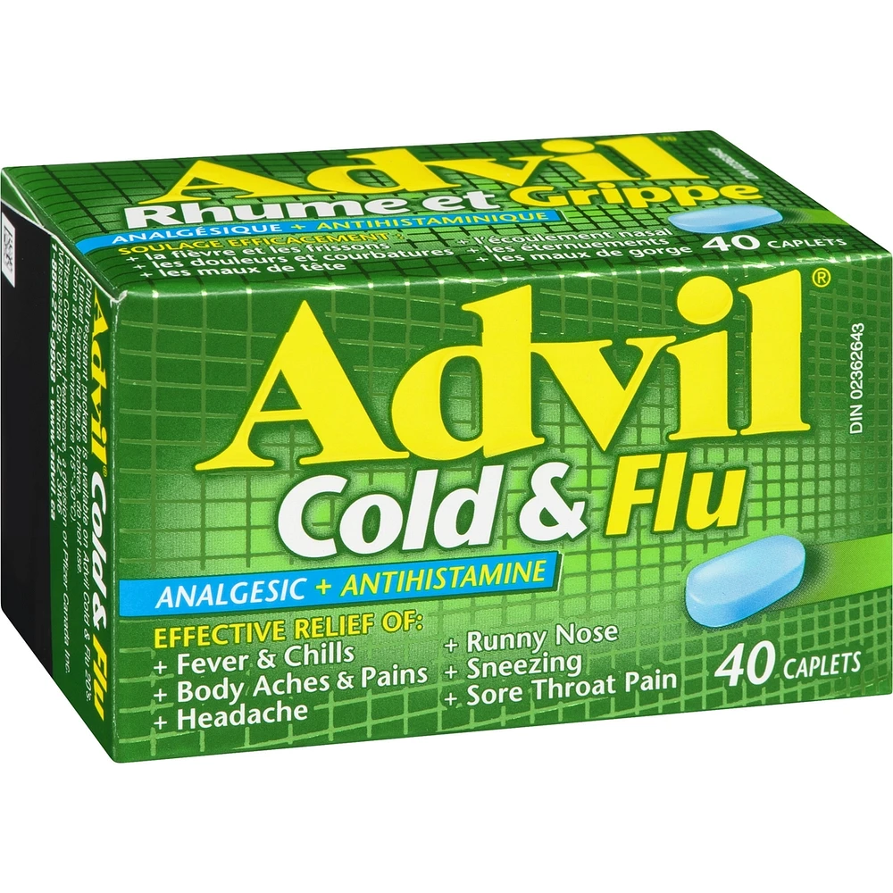 Advil Cold & Flu Analgesic + Antihistamine 40 Caplets