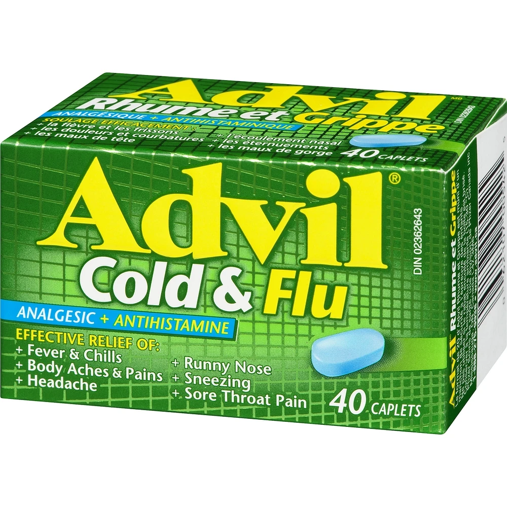 Advil Cold & Flu Analgesic + Antihistamine 40 Caplets