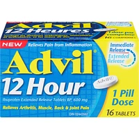 Advil 12 Hour Tablets for Extended Pain Relief, 600 mg Ibuprofen