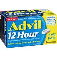 Advil 12 Hour Tablets for Extended Pain Relief, 600 mg Ibuprofen