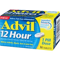 Advil 12 Hour Tablets for Extended Pain Relief, 600 mg Ibuprofen