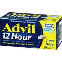 Advil 12 heures, pour un soulagement prolongé de la douleur, 600 mg d’ibuprofène
