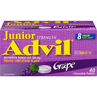 Advil Junior Comprimés d'ibuprofène à 100 mg, USP, Raisin
