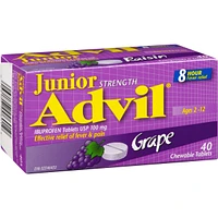 Advil Junior Comprimés d'ibuprofène à 100 mg, USP, Raisin