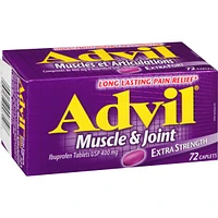 Advil Muscle and Joint Extra Strength Caplets for Inflammation Pain Relief, 400 mg Ibuprofen, 72 Count