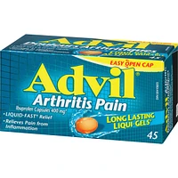 Advil Arthritis Pain Ibuprofen Capsules 400 mg 45 Long Lasting Liqui-Gels