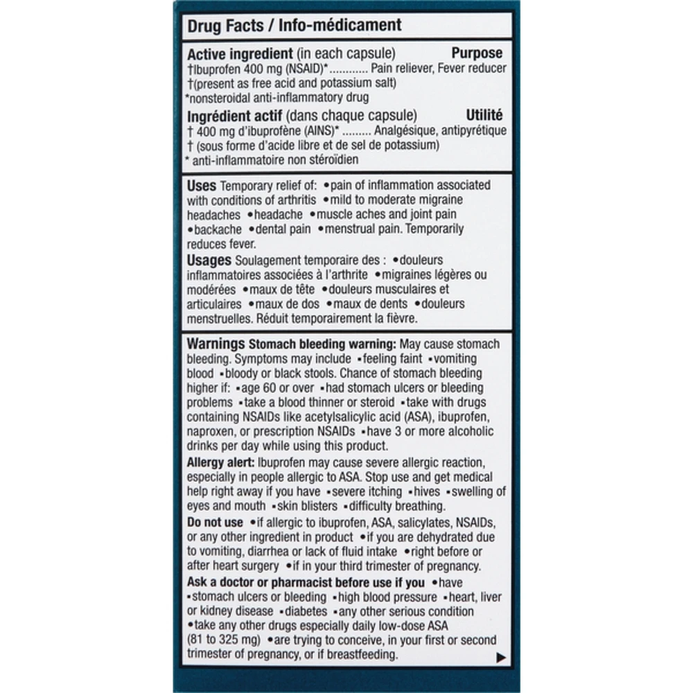 Advil Arthritis Pain Extra Strength Liqui-Gels for Relief of Pain from Inflammation, 400 mg Ibuprofen, 80 Count