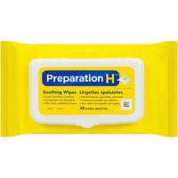 Preparation H® Soothing Wipes for Hemorrhoid Cleansing with Aloe and Witch Hazel, Flushable, 48-Count