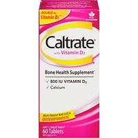 Caltrate Calcium & Vitamin D3 Bone Health Supplement Tablets, 60 Count