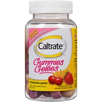 Caltrate Calcium & Vitamin D3 Bone Health Supplement Gummies, Cherry, Orange & Strawberry, 50 Count