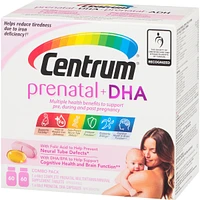 Centrum Prenatal+DHA Multivitamin Supplement with DHA/EPA Omega 3 Combo Pack, 120 Total Count