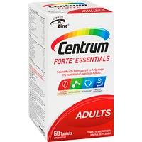 Centrum Forte Essentials Adult Multivitamin and Multimineral Supplement Tablets