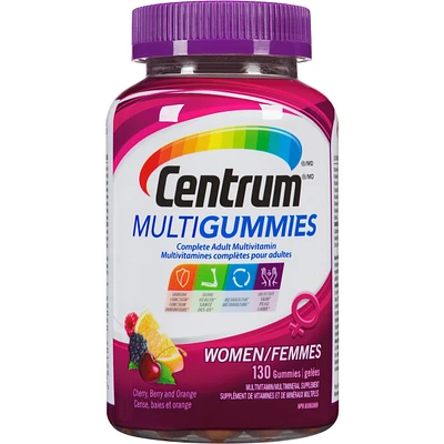 Centrum MultiGummies Women's Multivitamin Supplement Gummies, 130 Count