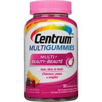 Centrum MultiGummies Multi+Beauty Multivitamin Supplement Gummies for Hair, Skin & Nails, 90 Count