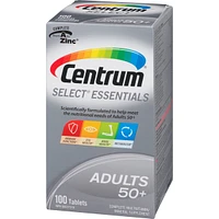 Centrum Select Essentiels 50+, un supplément complet de vitamines et de minéraux