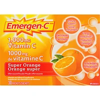 Emergen-C Vitamin C & Mineral Supplement Fizzy Drink Mix, Super Orange