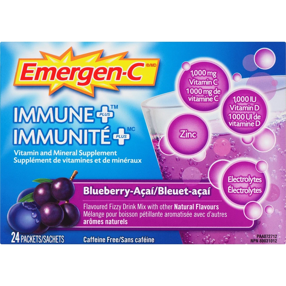 Emergen-C Immune+ Vitamin C & Mineral Supplement Fizzy Drink Mix