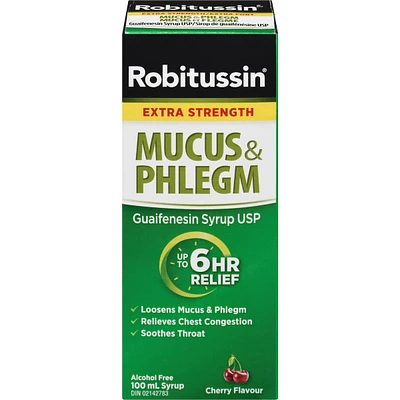 Robitussin Mucus & Phlegm Syrup Cherry Flavour Extra Strength ml