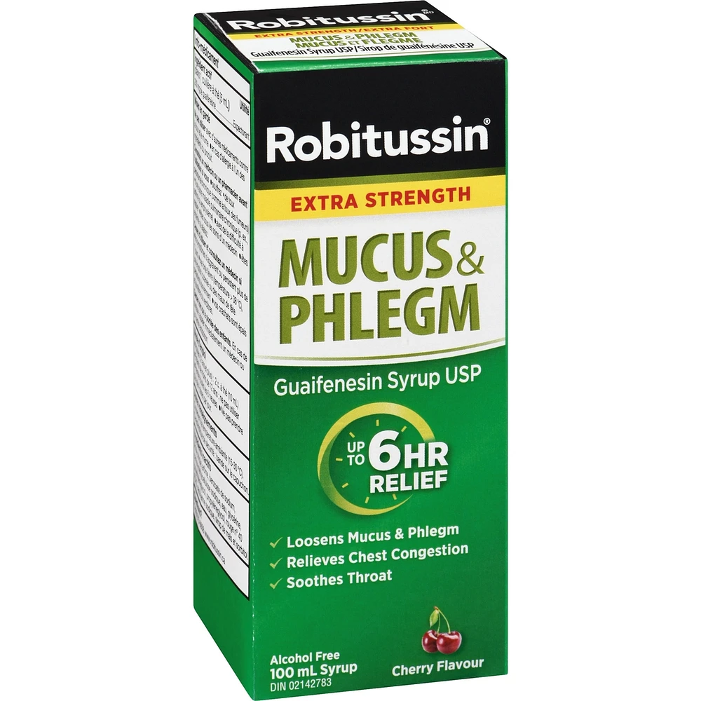 Robitussin Mucus & Phlegm Syrup Cherry Flavour Extra Strength ml