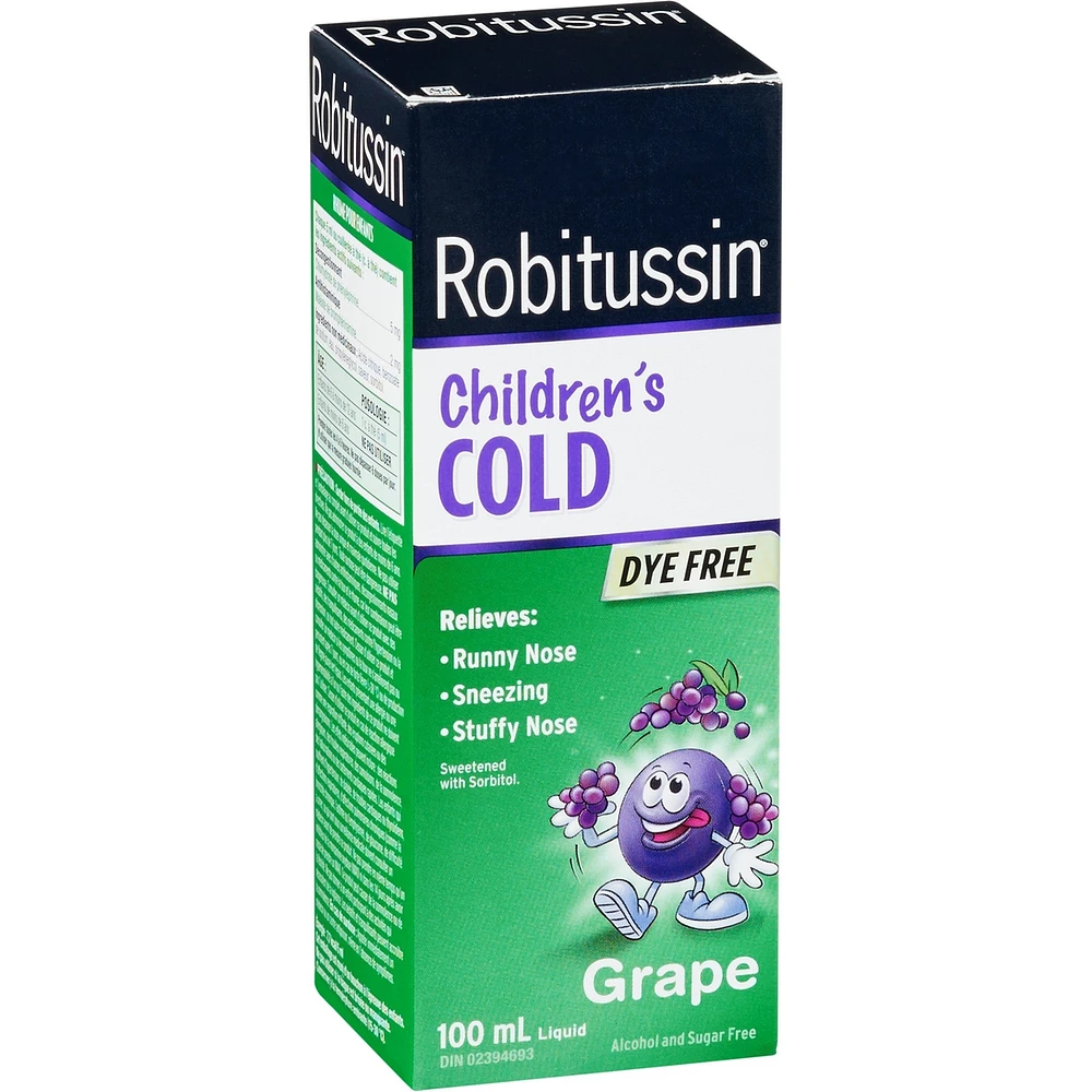 Robitussin Children's Cold Grape Liquid 100 ml