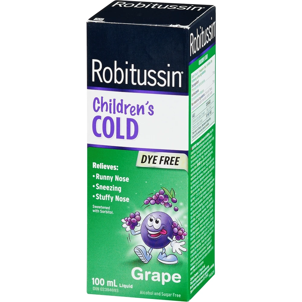 Robitussin Children's Cold Grape Liquid 100 ml