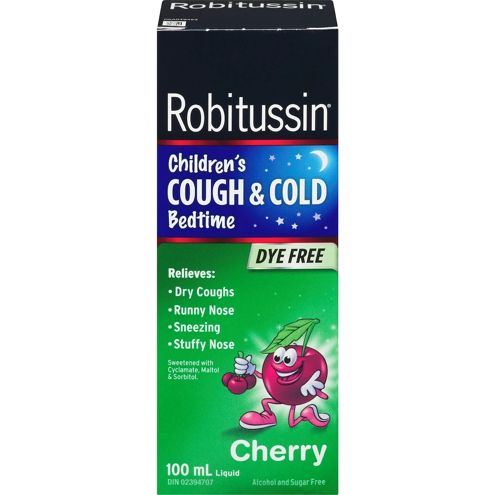 Robitussin Children's Cough & Cold Bedtime Liquid Cherry 100 ml