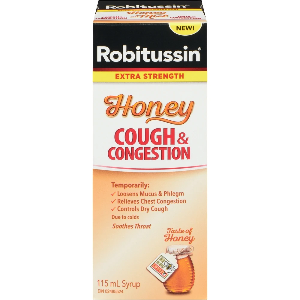 Robitussin Cough & Congestion Syrup Honey Extra Strength ml