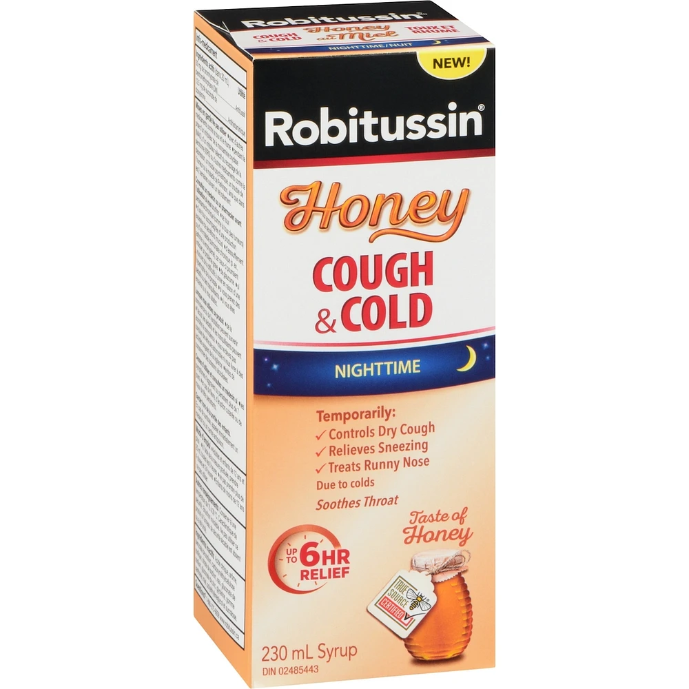 Robitussin Cough & Cold Syrup Honey Nighttime 230 ml