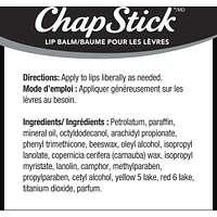 ChapStick Classic Lip Balm, Original Flavour, 4g, 2 Tubes