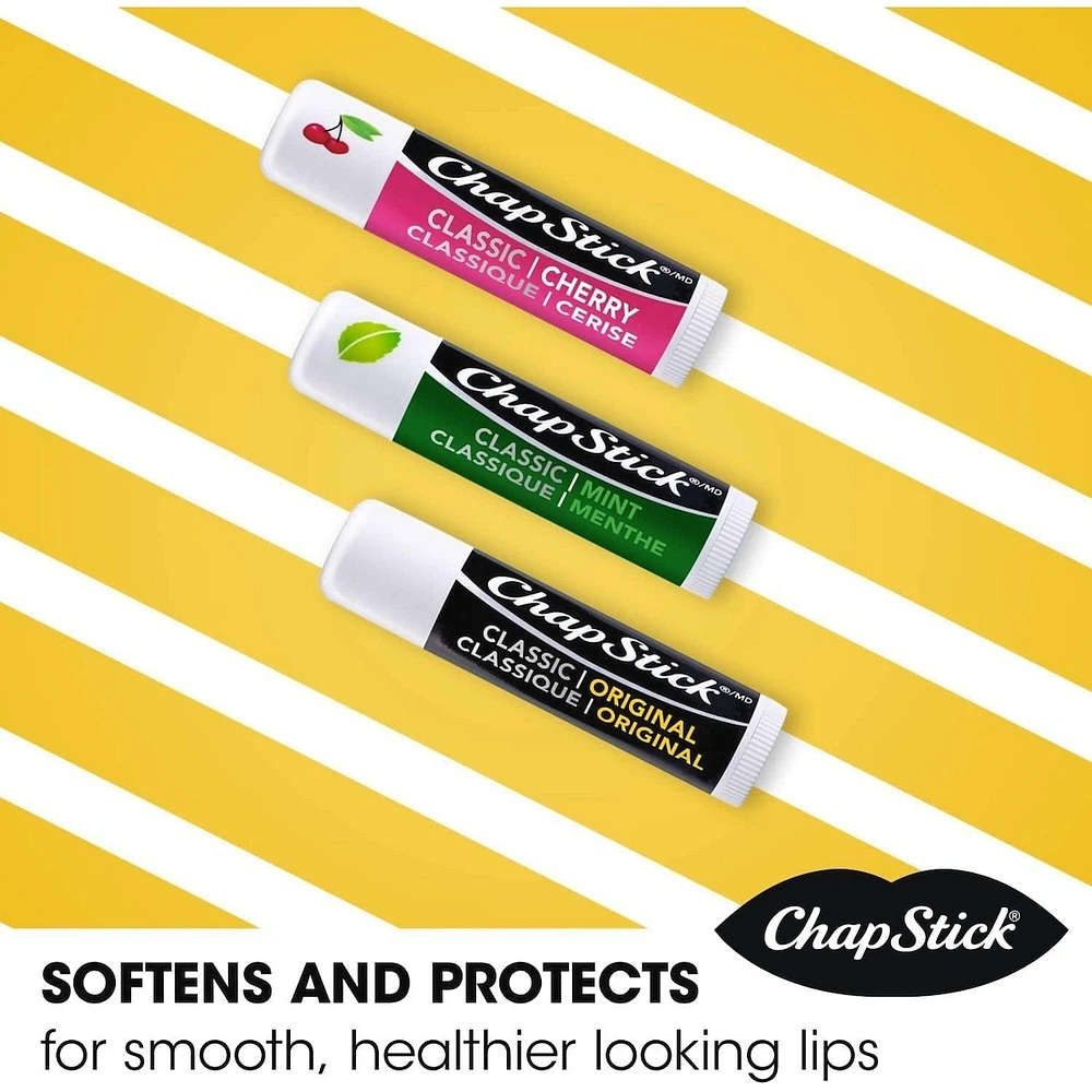 ChapStick Classic Lip Balm, Original Flavour, 4g, 2 Tubes
