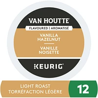 Vanilla Hazelnut, Light Roast, K-Cup Coffee Pods, 12 Count