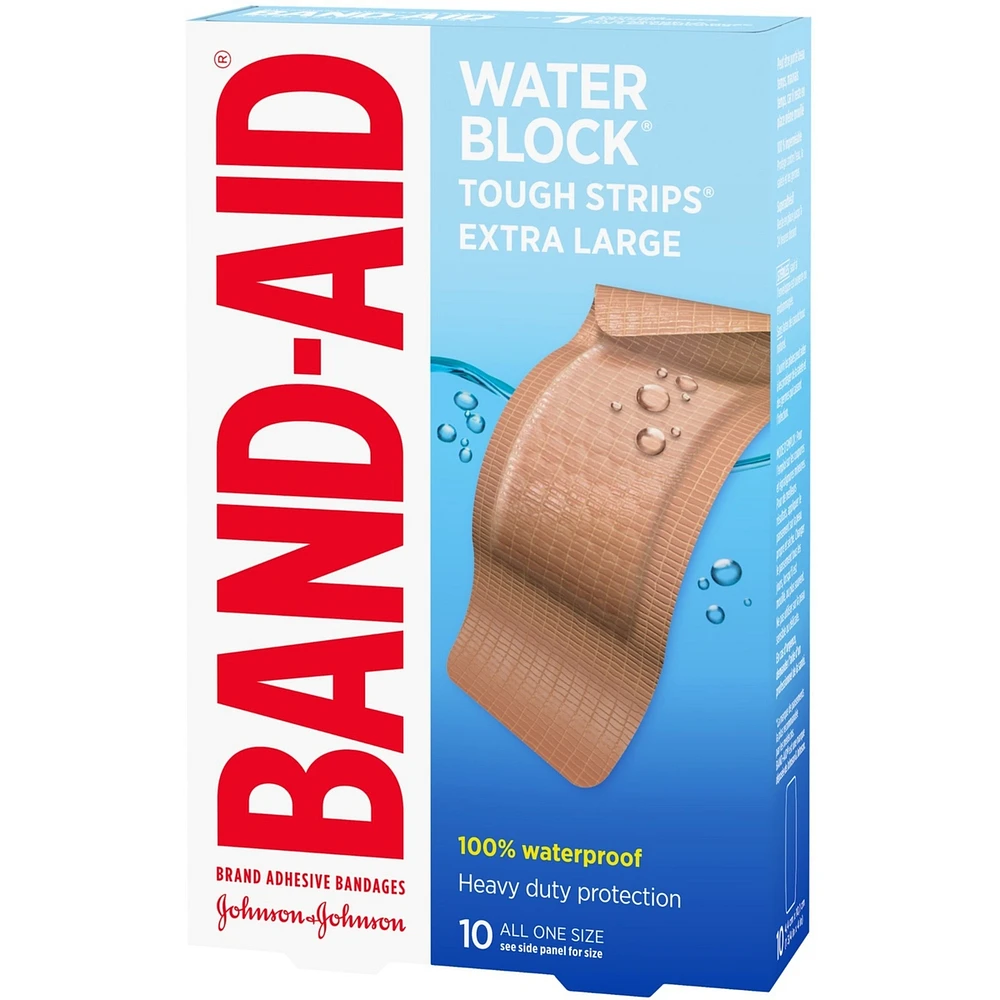 Tough-Strips Adhesive Bandages, Waterproof Extra Large
