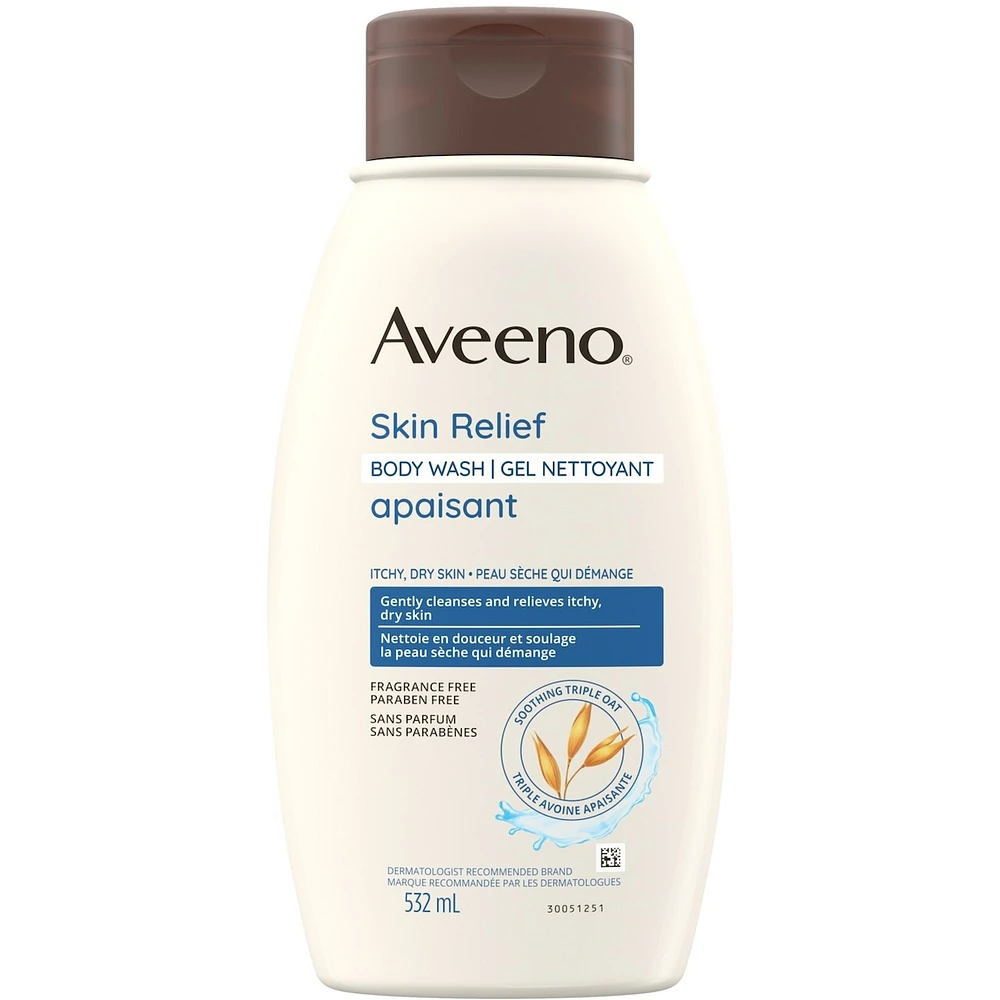 Aveeno Unscented Body Wash for Dry Skin Relief ML