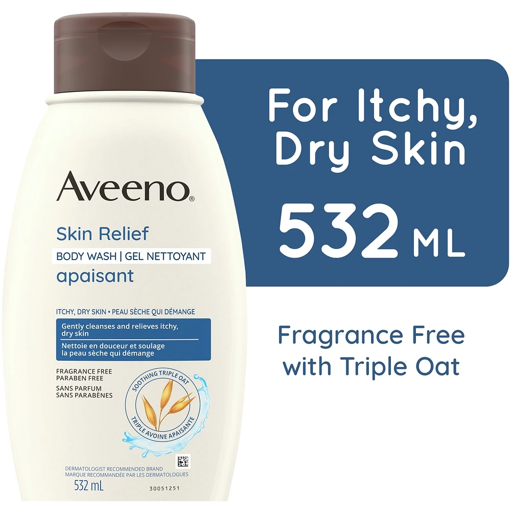 Aveeno Unscented Body Wash for Dry Skin Relief ML