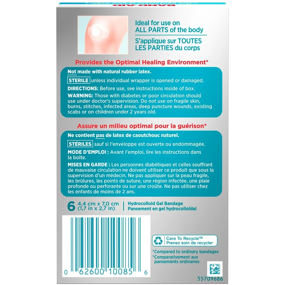 Hydro Seal Hydrocolloid Bandages, Large