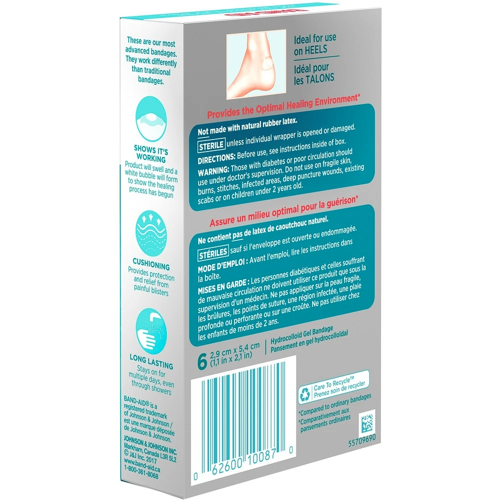 Hydro Seal Hydrocolloid Bandages for Heels