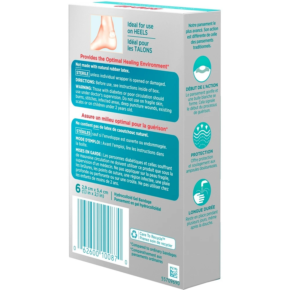 Hydro Seal Hydrocolloid Bandages for Heels