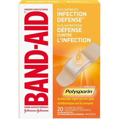 Adhesive Bandages Plus Antibiotics 20 ea