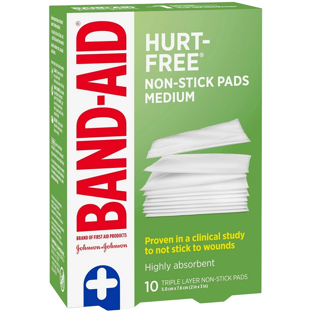 HURT-FREE® Non-Stick Wound Care Pads Medium, 5 Centimetres by 7.6 cm