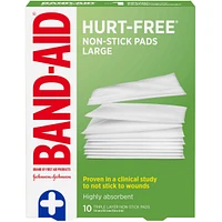 HURT-FREE Non-Stick Pads Large, 7.6 Centimetres by 10.1 cm, 10 Pads
