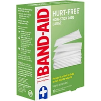 HURT-FREE Non-Stick Pads Large, 7.6 Centimetres by 10.1 cm, 10 Pads